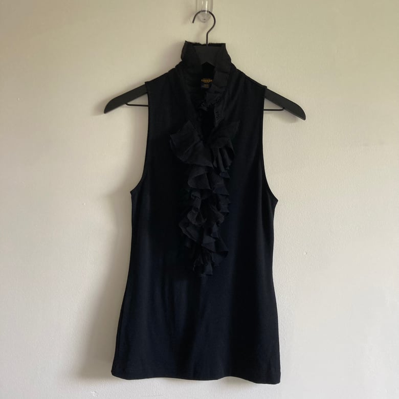 Image of RL Rugby Ruffled Sleeveless Blouse