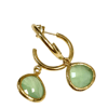 Ltd Ed - Gold Small Hoop Earrings - Seafoam