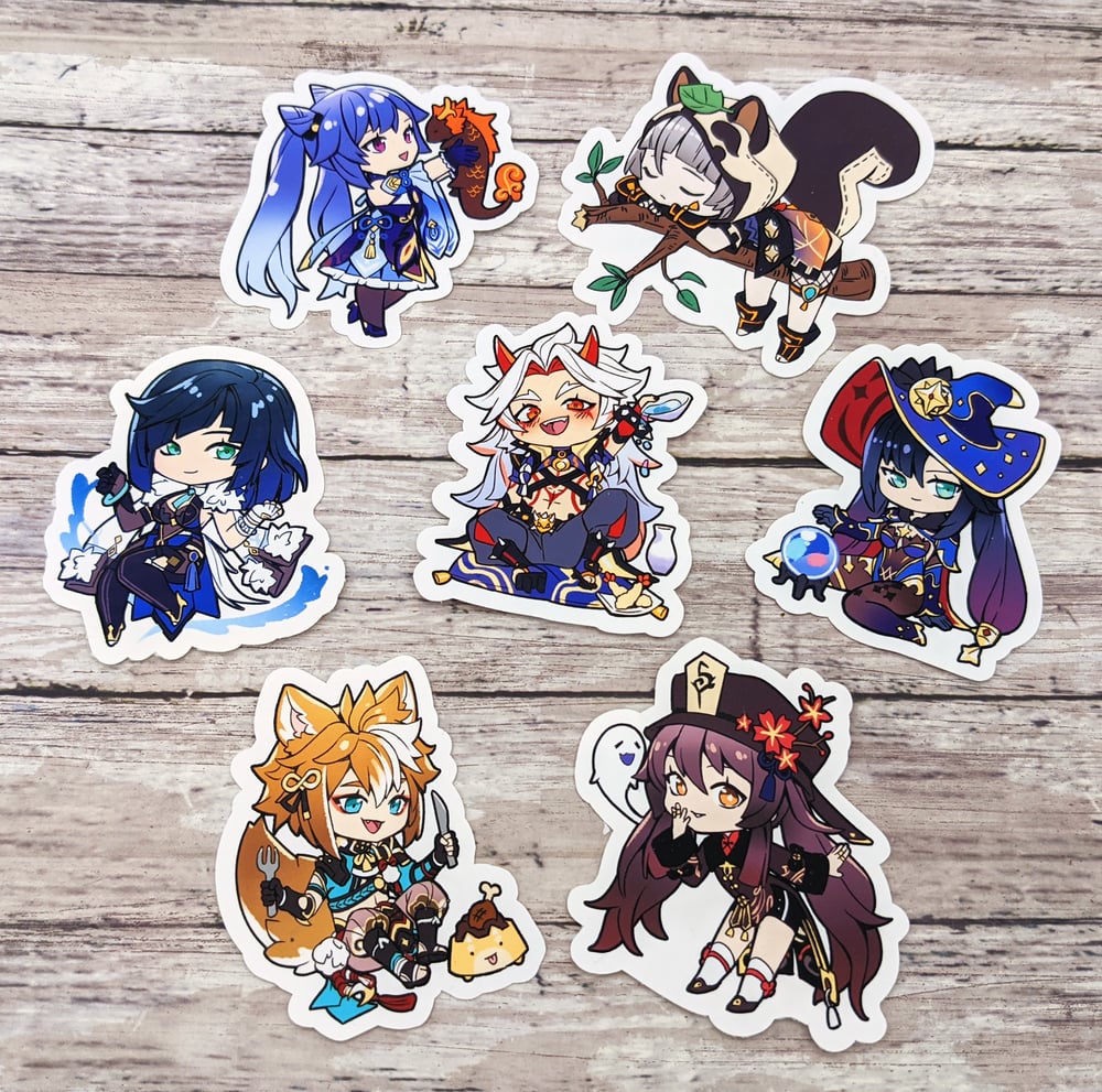 Image of Chibi Genshin Impact stickers