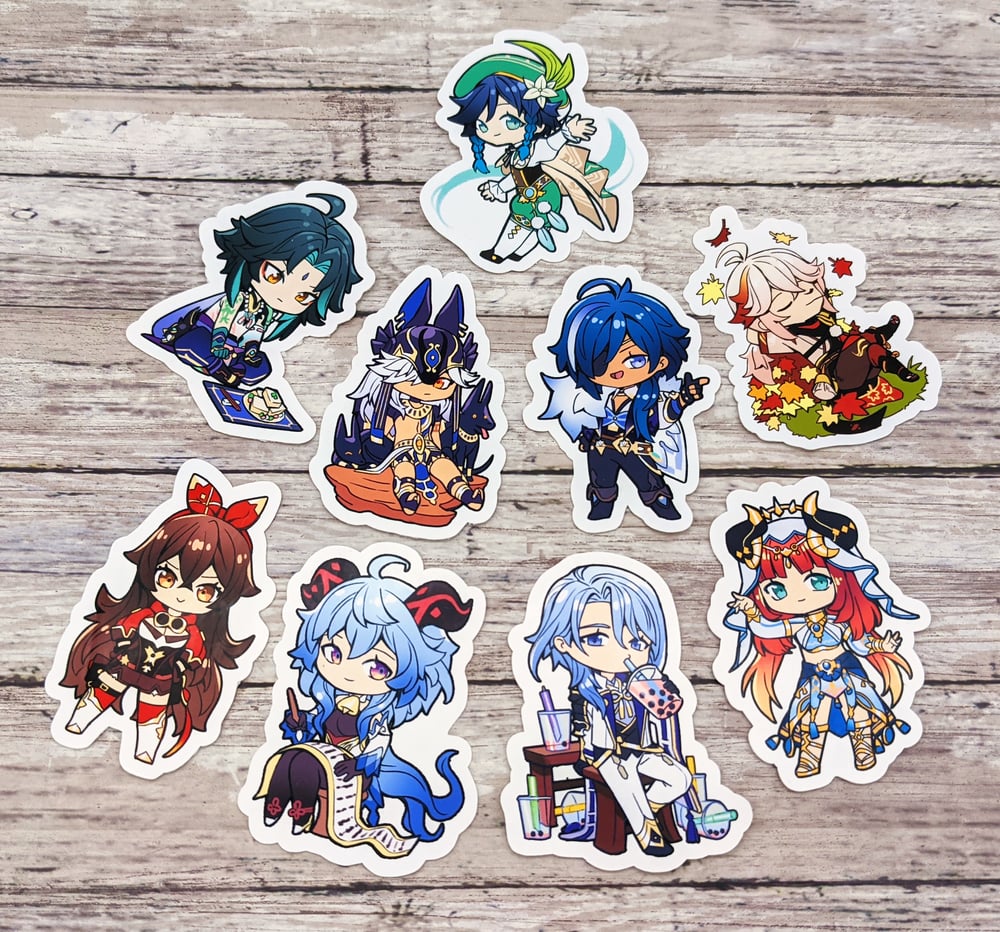 Image of Chibi Genshin Impact stickers