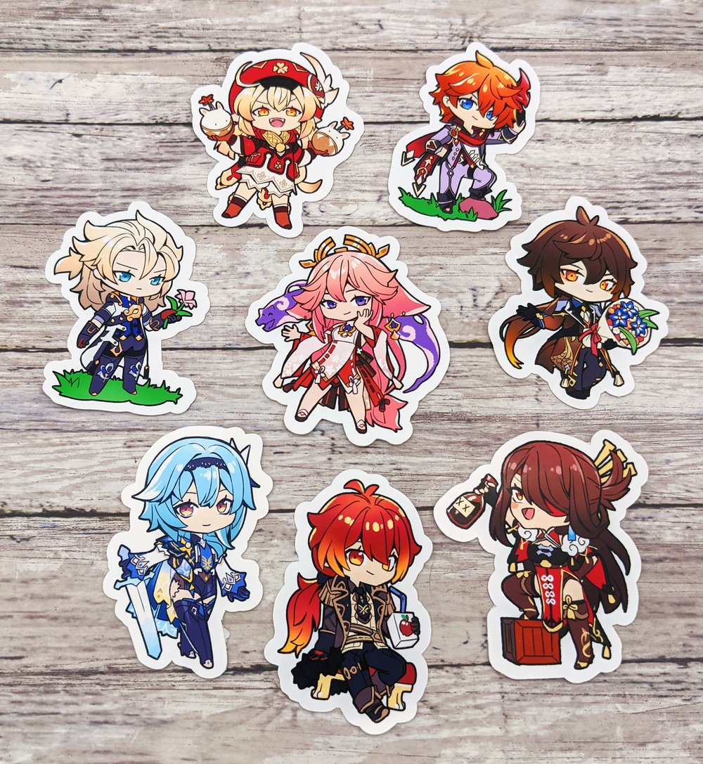 Image of Chibi Genshin Impact stickers