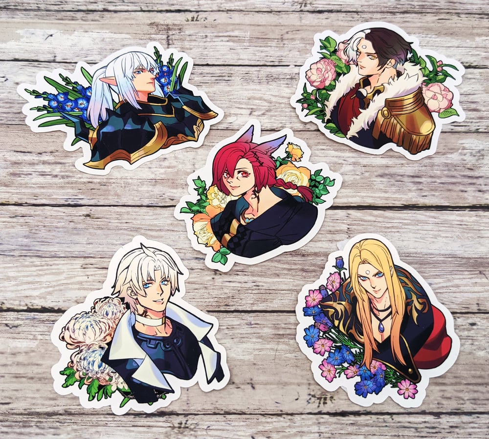 Image of FF14 character stickers