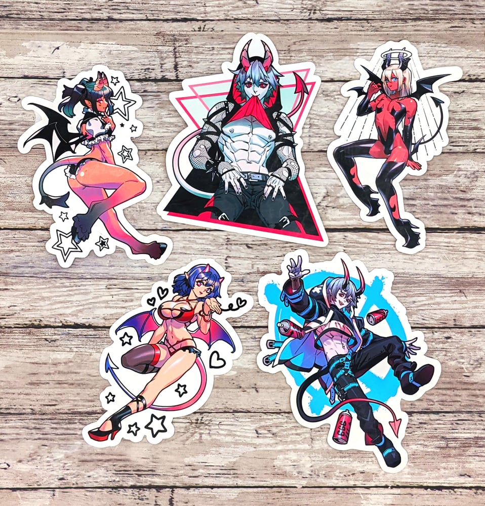Image of original character stickers