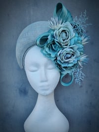 Image 1 of Floral Crown in soft turquoise 