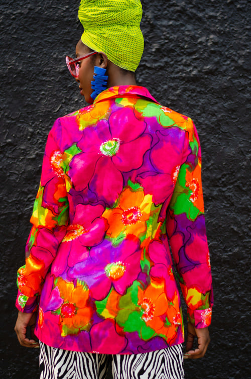 Image of Vintage Shiobahn Bold Colorful Blouse