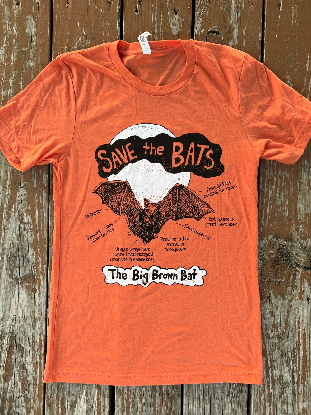 Image of Adult Save the Bats Tee in Orange