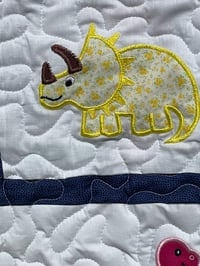 Image 2 of Dinosaurs Appliqued Baby Blanket