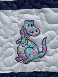 Image 3 of Dinosaurs Appliqued Baby Blanket
