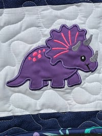 Image 4 of Dinosaurs Appliqued Baby Blanket