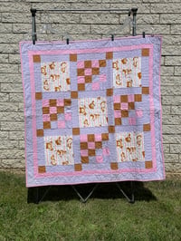 Image 1 of Reversible Teddy Bear Baby Quilt