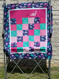 Image 1 of Personalized Dinosaur Baby Quilt