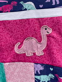 Image 2 of Personalized Dinosaur Baby Quilt