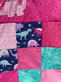 Image 3 of Personalized Dinosaur Baby Quilt