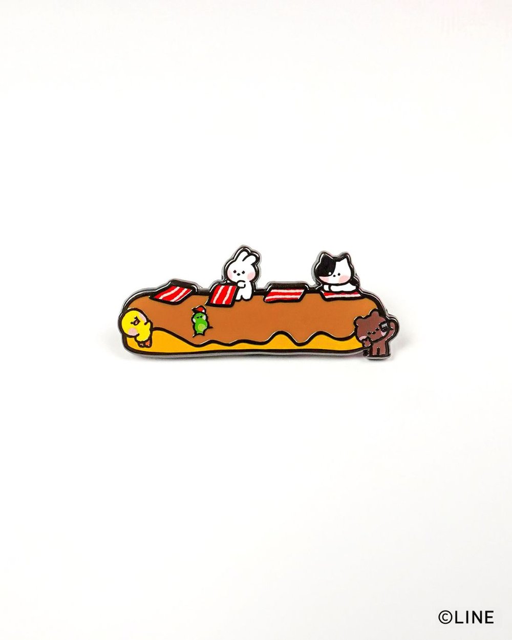 Image of LINE FRIENDS minini Maple Bacon Enamel Pin