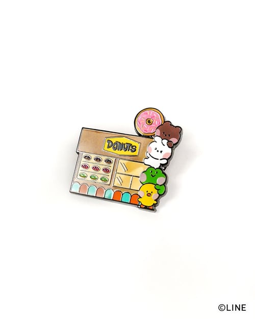 Image of LINE FRIENDS minini Donut Shop Enamel Pin