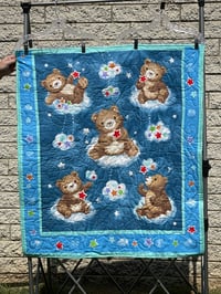 Image 1 of Bears on Clouds Baby Quilt