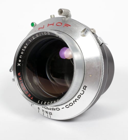 Image of Schneider Xenotar 105mm F2.8 lens in Compur #1 shutter COATED #211