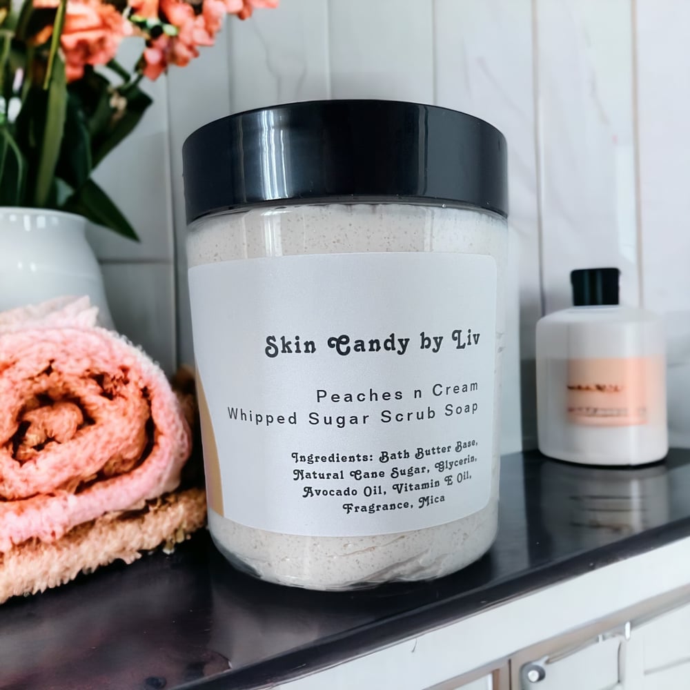 Peaches n Cream Whipped Sugar Scrub Soap