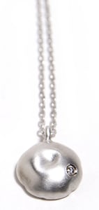 Image of Boob Necklace with Diamond