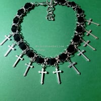 Image 2 of Black Velvet Chainmaille w/ Crosses