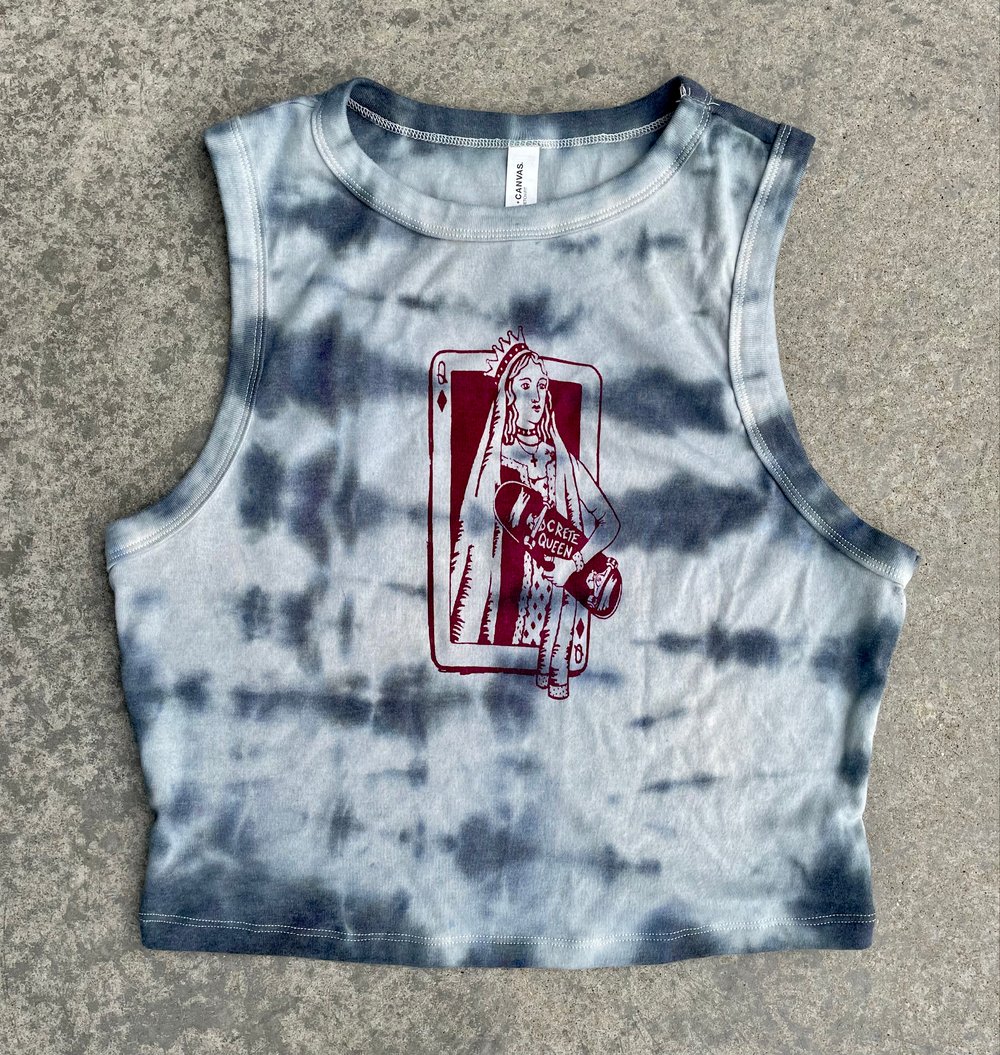 Image of Crete Queen - Muscle Tank, Dyed Dark Grey