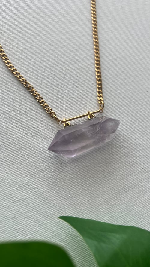 Image of KLOUD 9 • Amethyst Crystal Necklace
