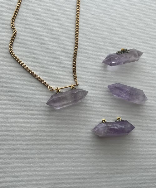 Image of KLOUD 9 • Amethyst Crystal Necklace