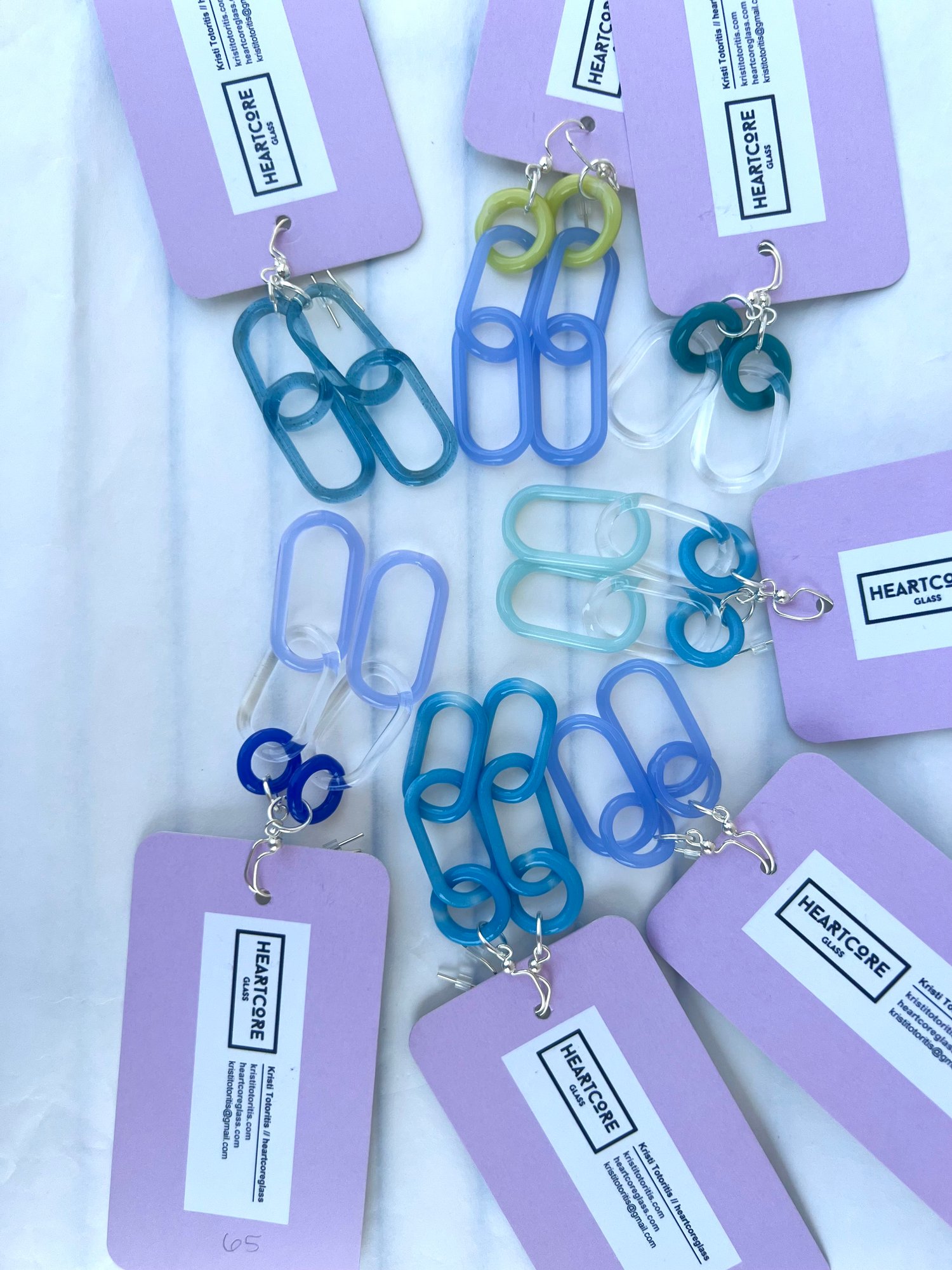 Image of Sparkle blue earrings (00)