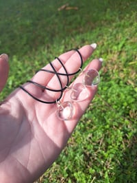 Image 2 of Clear Quartz Heart Necklaces