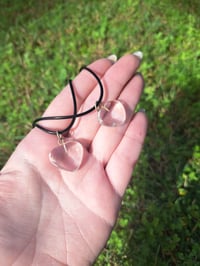 Image 3 of Clear Quartz Heart Necklaces