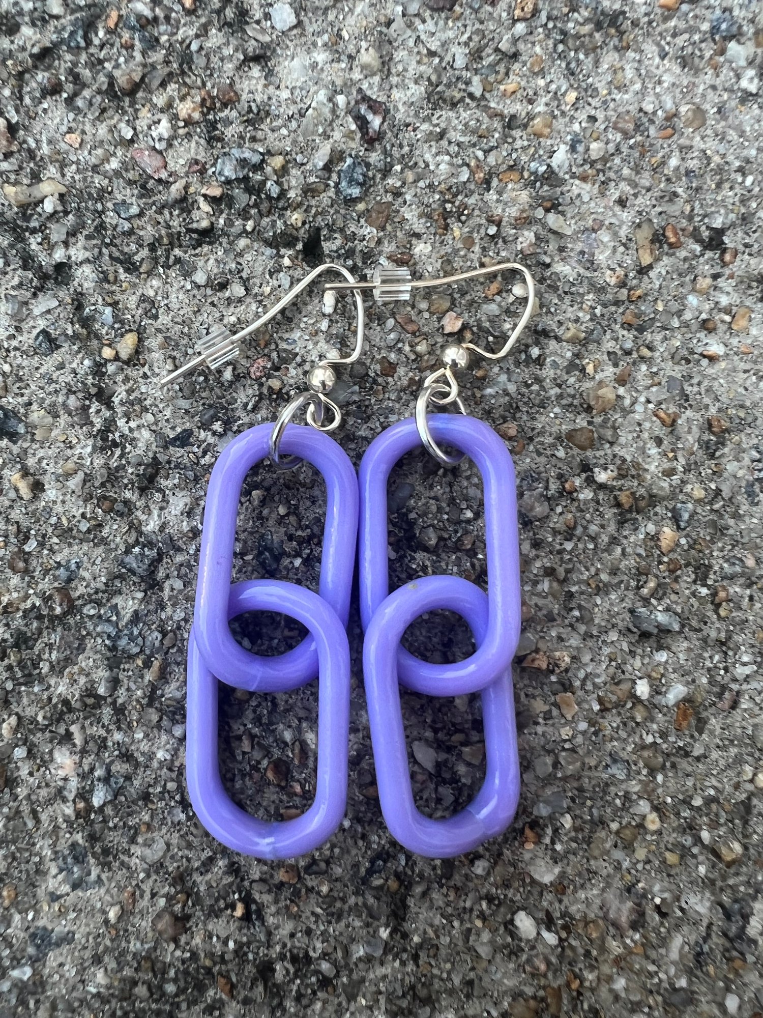 Image of Lavender milk earrings (00)