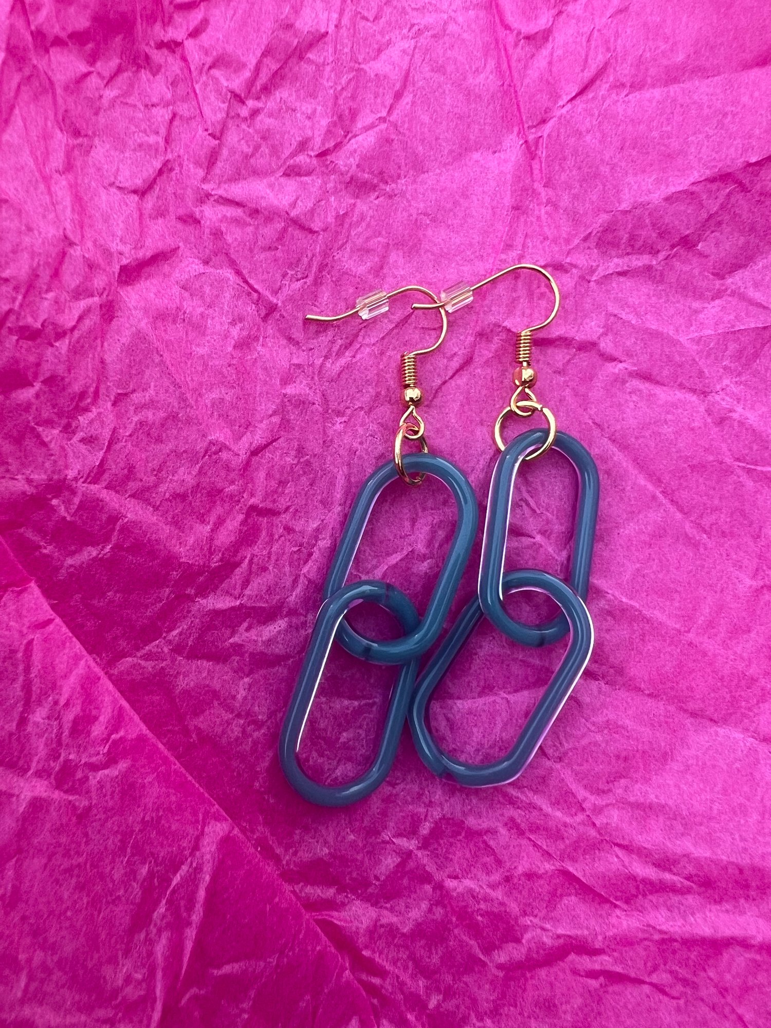 Image of Grape ice over teal earrings (00)