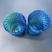 Image 3 of Light Cobalt & Silver Fumed Cup Set