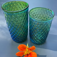Image 1 of Green & Silver Fumed Cup set