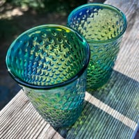 Image 3 of Green & Silver Fumed Cup set