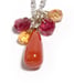 Image of Coral and Spinel drop Necklace