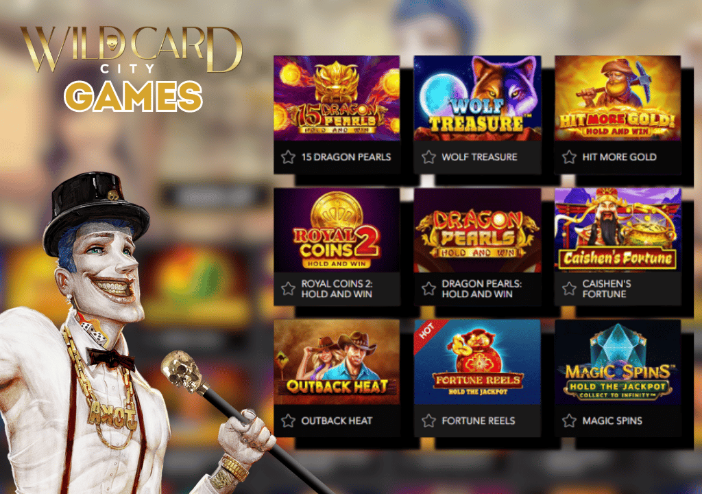 Wildcardcity Casino Games Interface