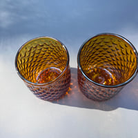 Image 2 of Amber & Silver Fumed Cup Set