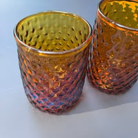 Image 1 of Amber & Silver Fumed Cup Set