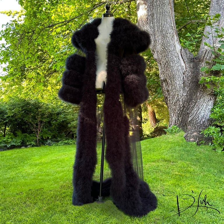 Black "Lola" Dressing Gown  Image 3