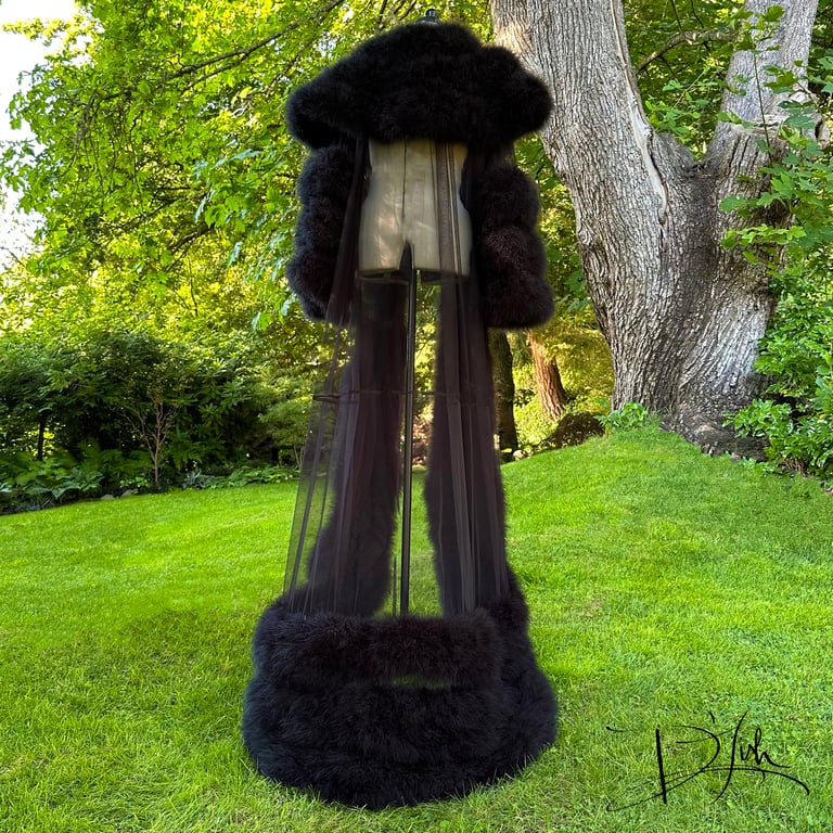 Black "Lola" Dressing Gown  Image 2