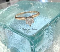 Image 1 of 14k solid gold forever love heart shape diamond ring