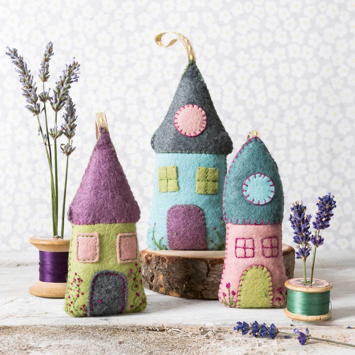 Image of Lavender Houses Felt Craft Kit