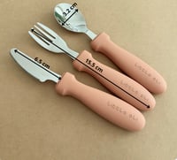 Image 3 of Silicone and Stainless Steel Cutlery Set 3 pcs Spoon Fork Knife