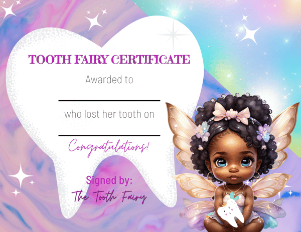 Image of Tooth Fairy Certificate