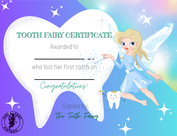 Image of Special Delivery Tooth Fairy Certificate