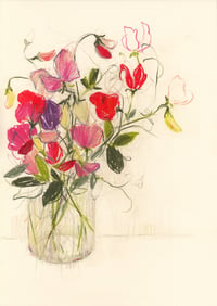 Jar of sweet peas