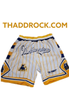 PINSTRIPE WHITE MIAMI NORTHWESTERN BULLS BASKETBALL SHORTS