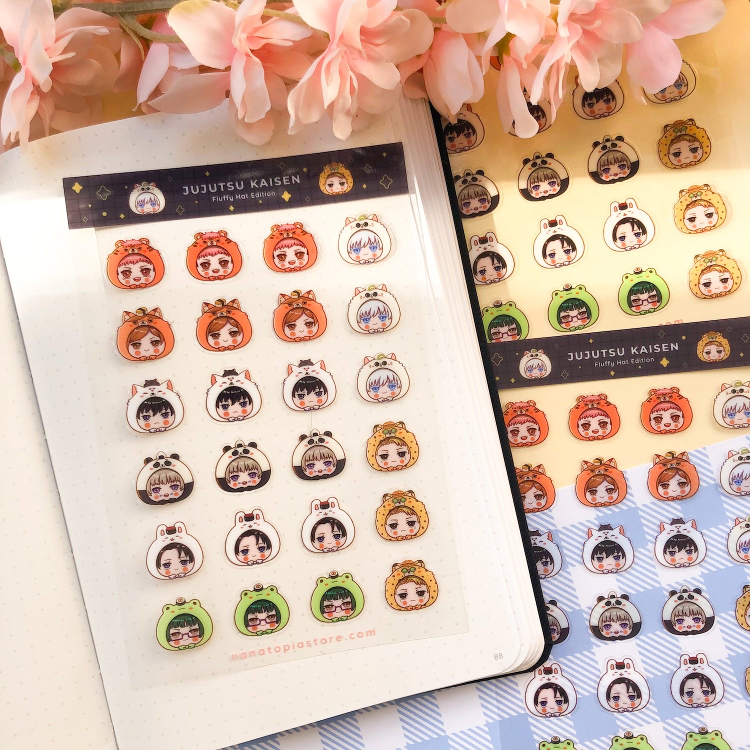 JJK Clear Sticker Sheets