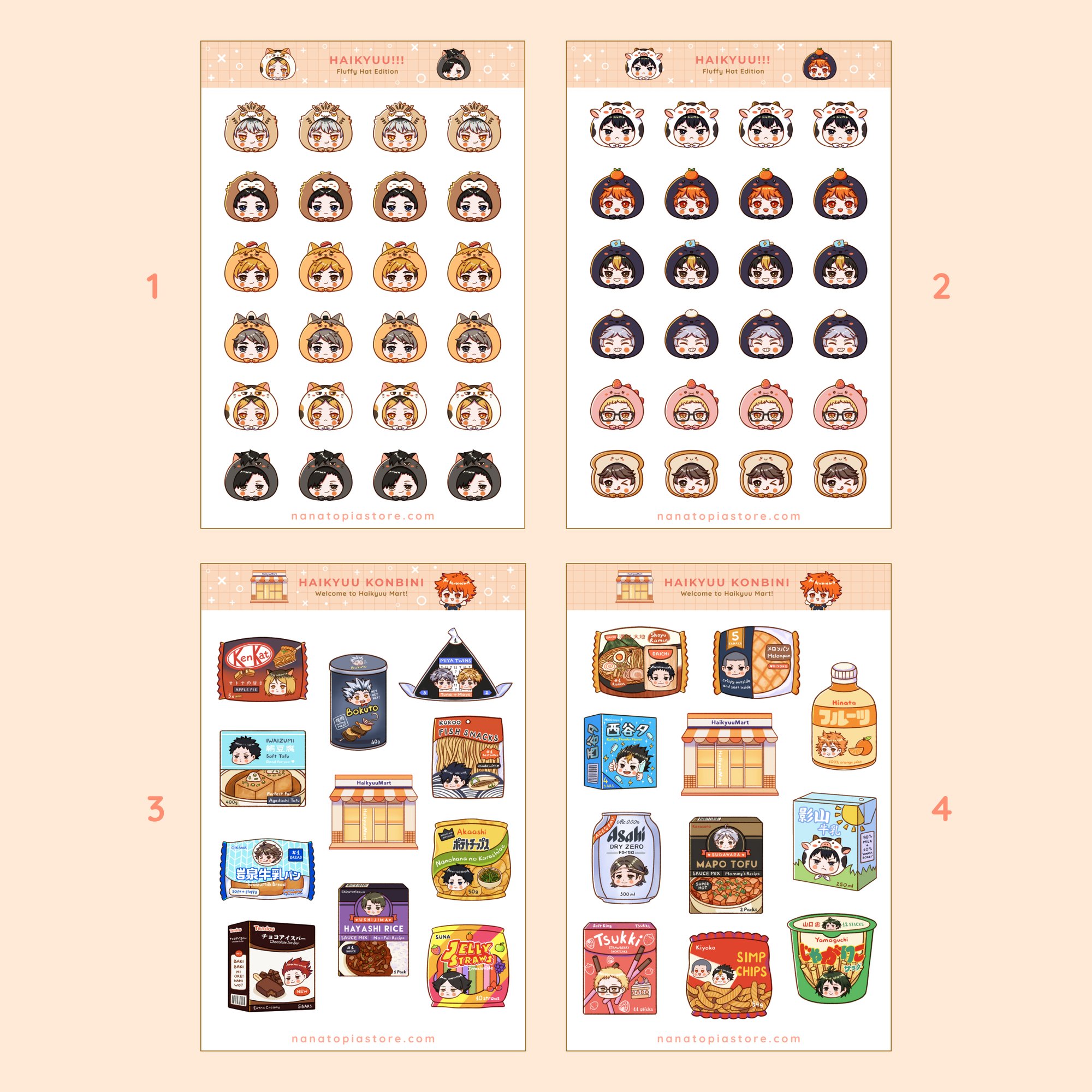 Haikyuu STICKERSHEET · Namiya Kou's Shop · Online Store Powered by Storenvy